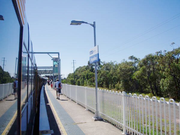 The view  looking north along platform 2.