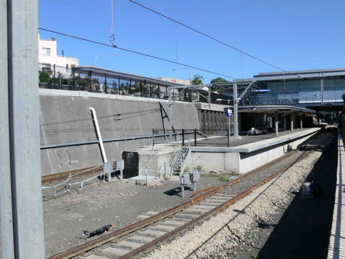 The view looking across to the newly-constructed platforms 1 and 2.