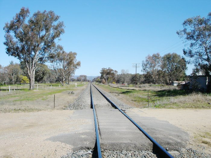 The view looking south from the station location.