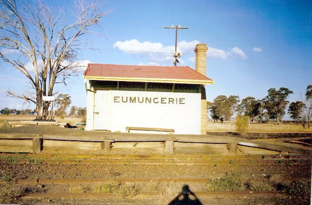 The low wooden-faced platform and small shed that made up the station.