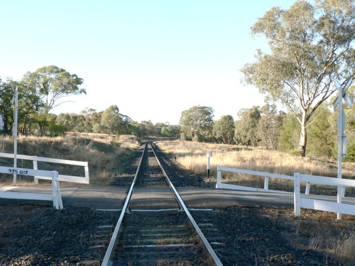 The view looking south at the former station location.