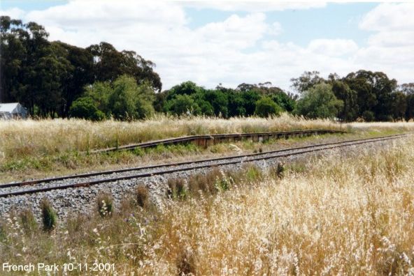 
The remains of the low down-side loading platform is all that remains
at this site.
