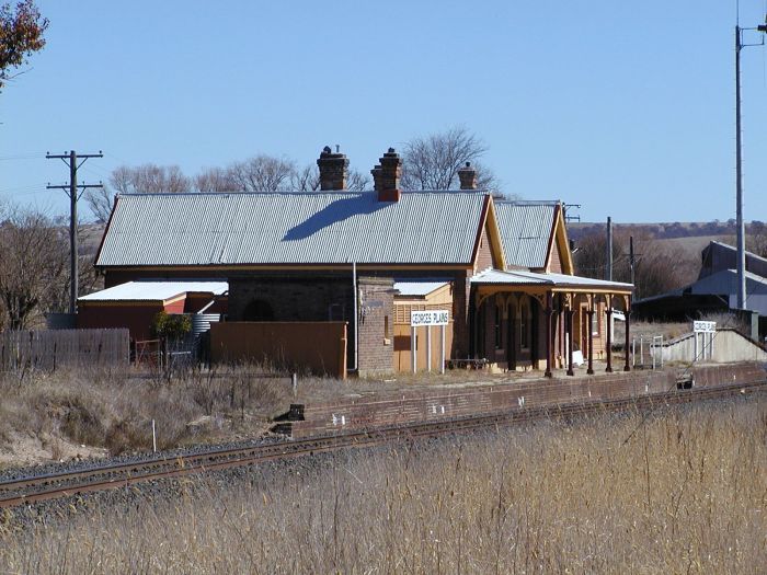 
The view of the disused station and platform.
