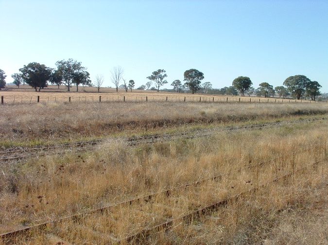 
The bank which marks the location of the one-time station.
