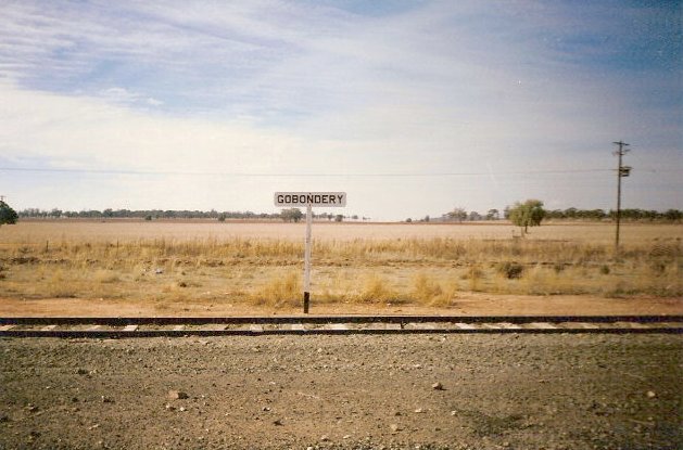 The signpost marks the location of the station.