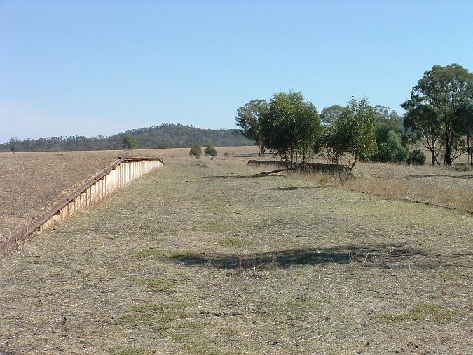 
The view looking down the line showing the goods and passenger platforms.
