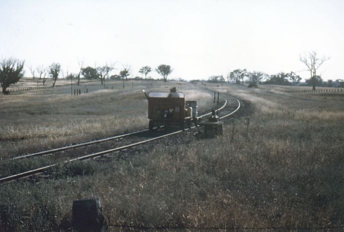 
All that remained in this shot was the disconnected lever frame sitting next
to the Gangers trike.
