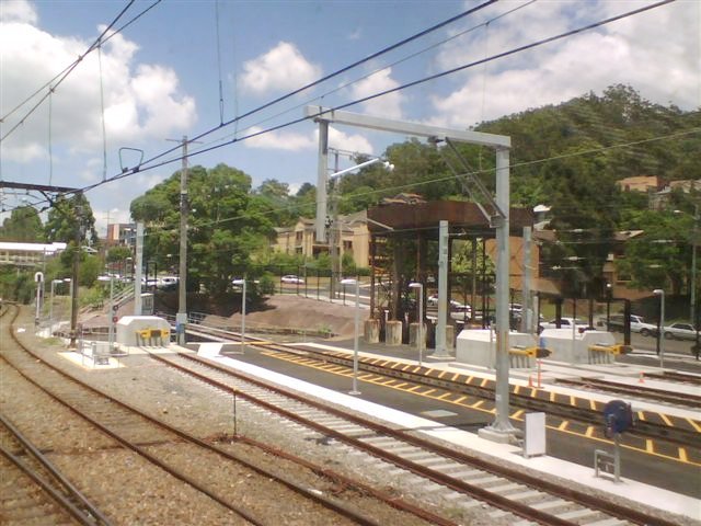 The large elevated water tank has been preserved in the newly-overhauled yard.