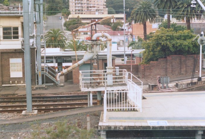 The water column (still in use) located at the northern end of platform 2.