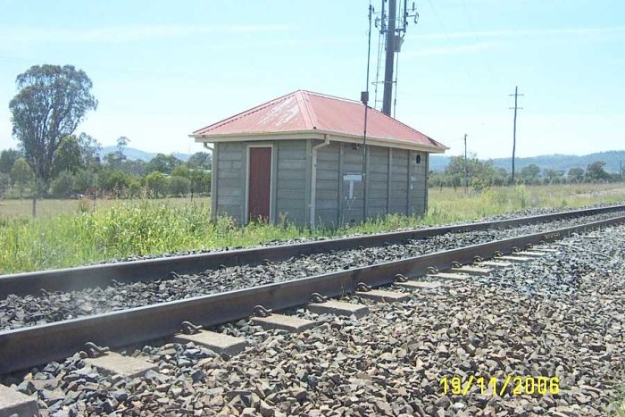 The original control cabin directly opposite the new cabin.