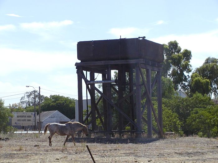 
The elevated water tank near the station.
