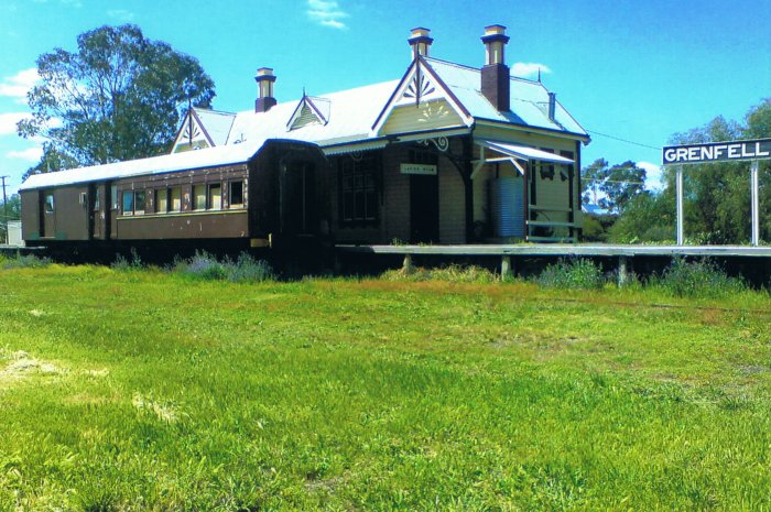 A preserved carriage now sits at the station.