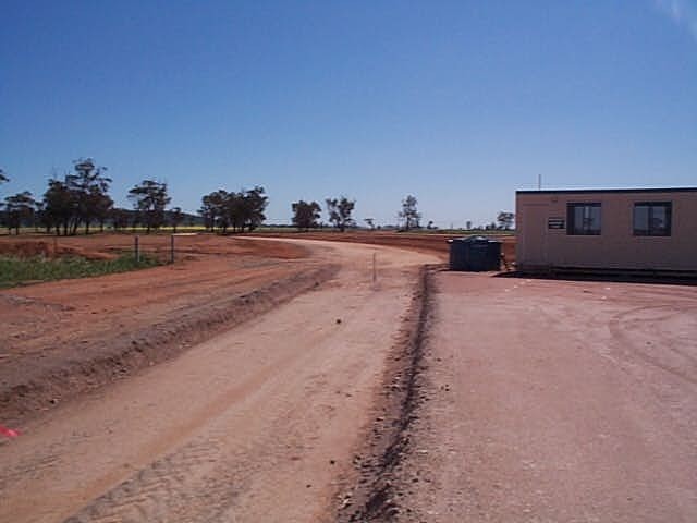 The formation in place for a new siding serving a grain loader.