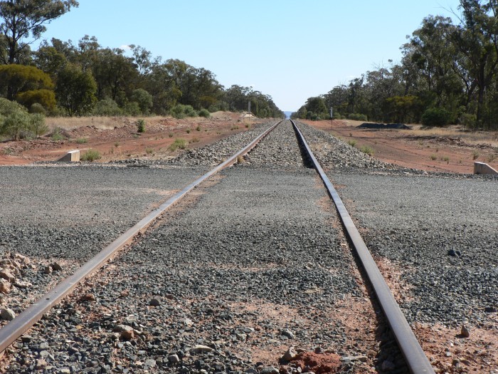 The view looking west. The former station was opposite the loading bank visible in the distance.