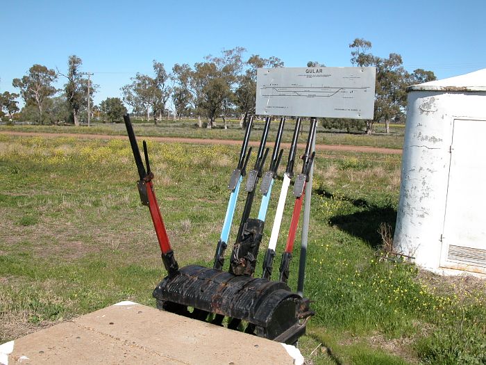 
A closer view of the 6-lever ground frame.
