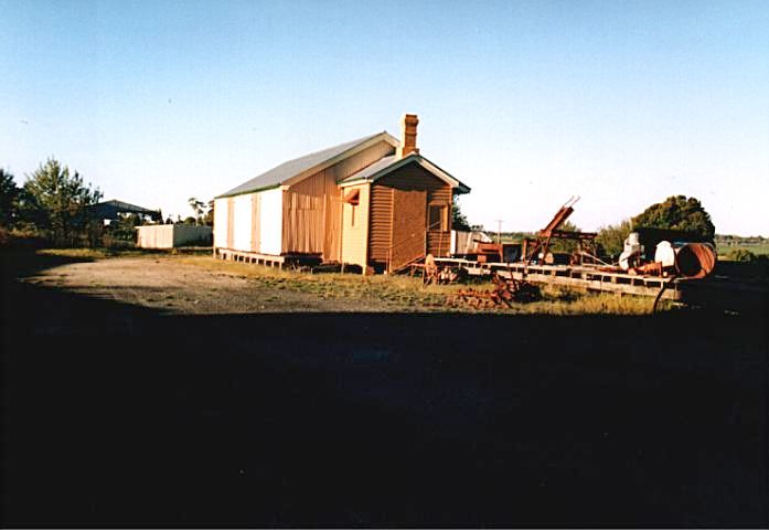 
The rear view of the goods shed, in the early morning sun.
