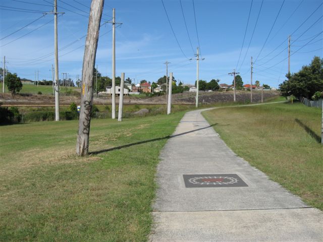 The view looking back along the formation to the former junction location.