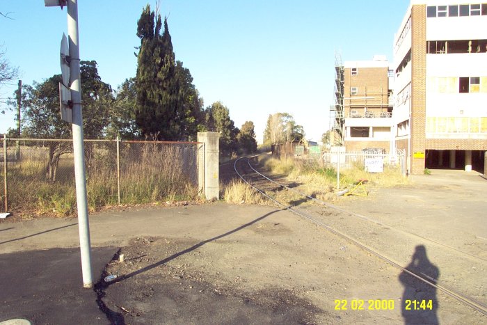 The view looking down the line just beyond the location of Hardies platform.