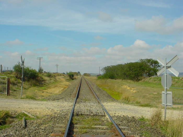 
No obvious trace remains in this view looking south.
