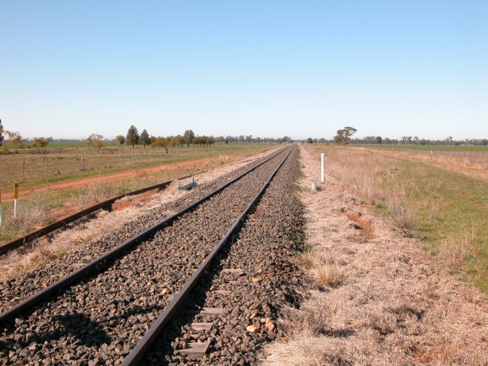 
No trace remains of the loop siding (on the left) or station (on the right).
