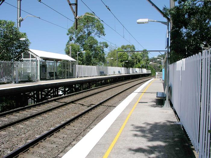 
The view looking south across to platform 1.
