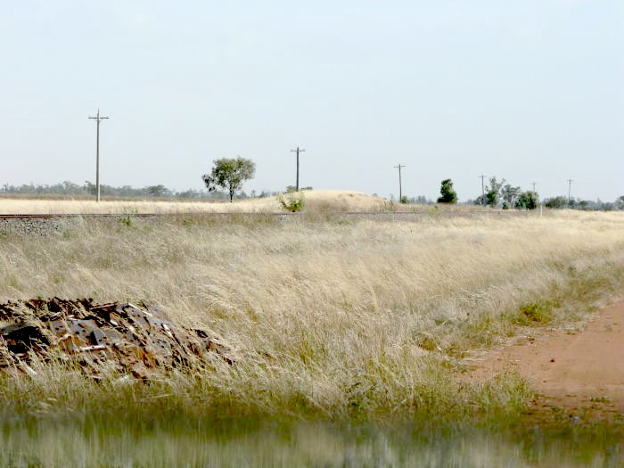 The possible remains of a platform to the east of the level crossing.