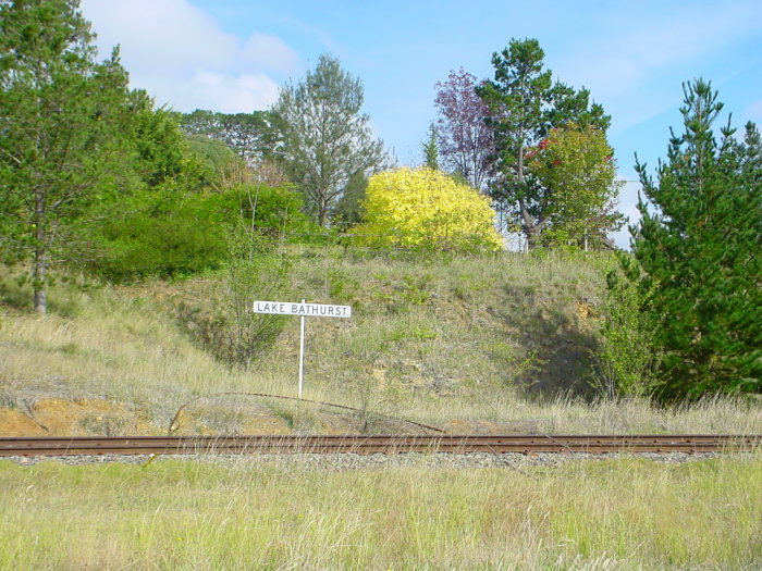 This sign is located about 100m north of the station.
