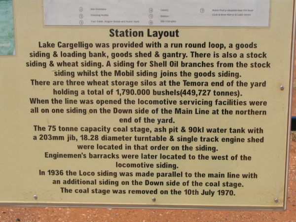 An interpretive sign describing the station layout.