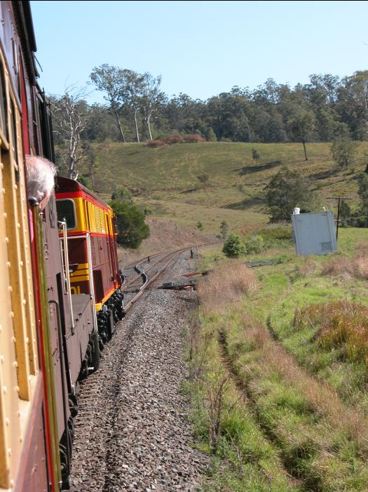 4401 and 4908 wait at the southern approach to the Loadstone loop for permission to enter. 