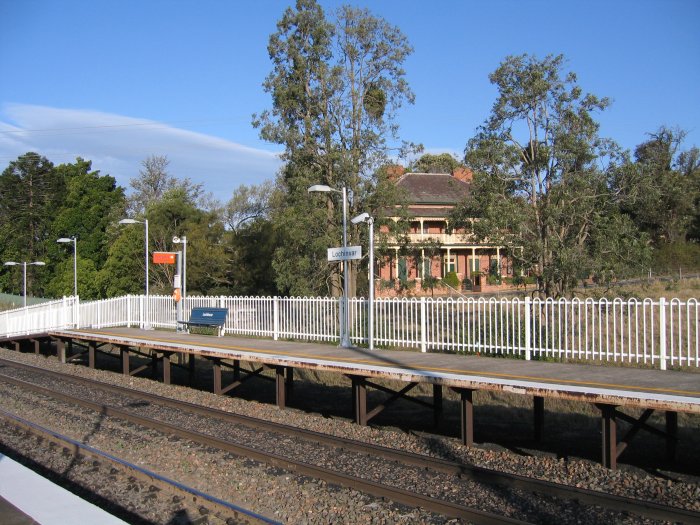 The view looking across to the down platform.