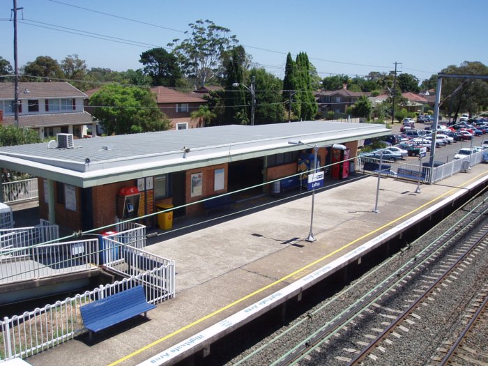 The view looking down to the Up platform.