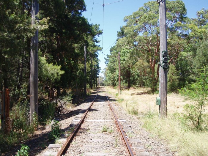 The view looking south towards end of the branch line.