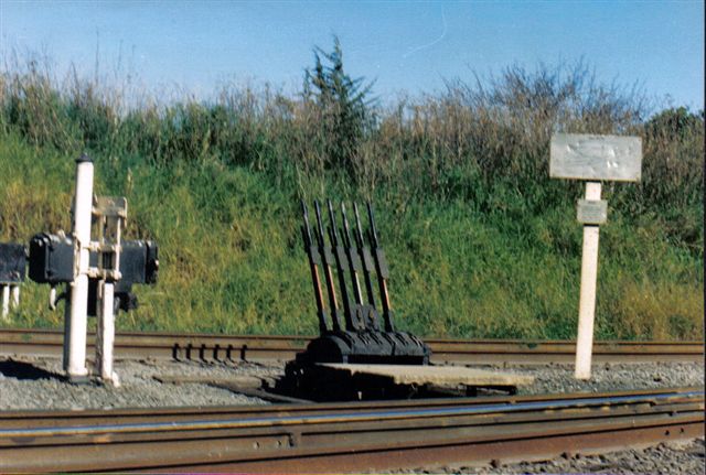 The ground frame at the cement works junction.