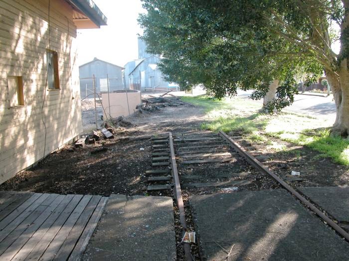 The Dairy Farmers Factory. The set of points for the end of the engine-runaround loop have been lifted but not removed.