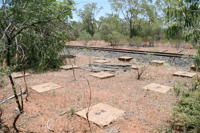 The concrete pads that served as the base of the one-time tank.