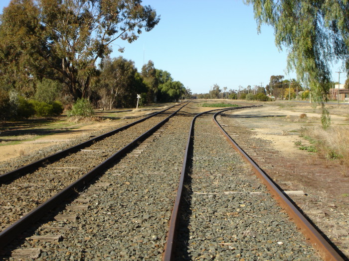 The view looking south from the silos towards the station location.