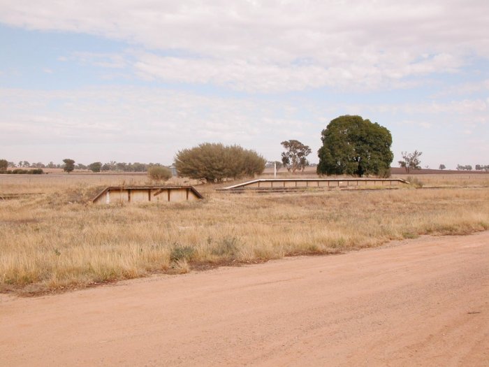 The remains of the goods loading bank and passenger platform.