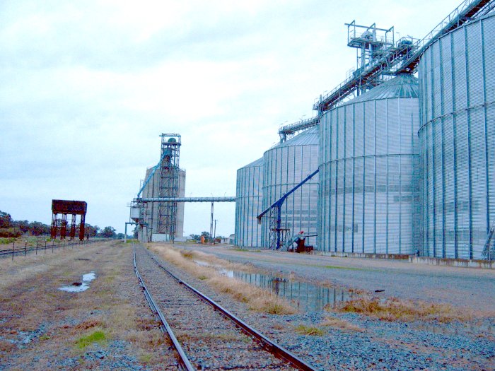 The view looking north of the silo complex.