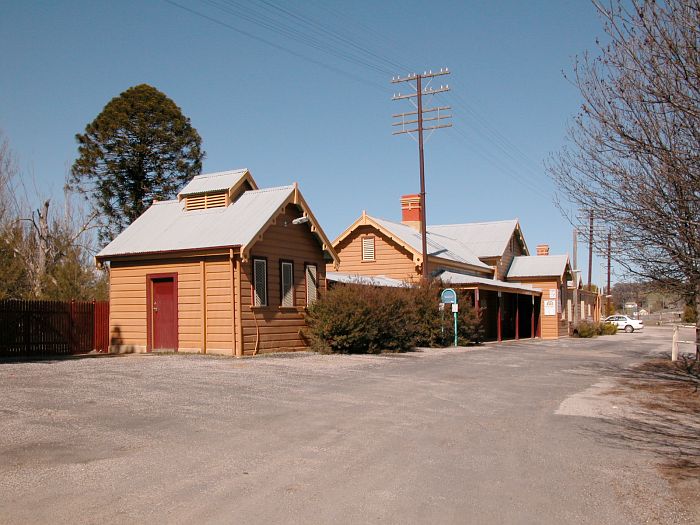 
The road-side view of the station building, looking back up the line.
