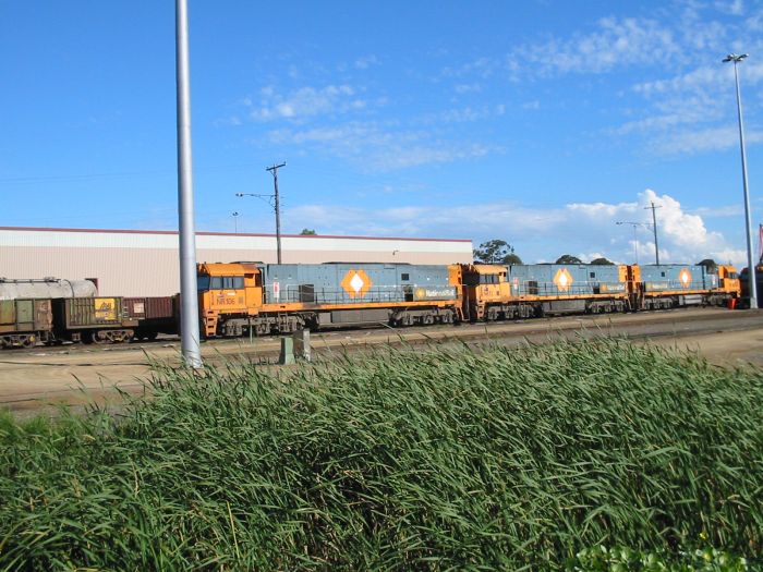 
Three NR locos site idle in the yard.
