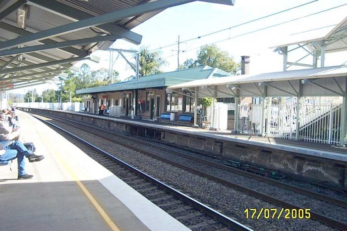 The view looking south along platform 2.