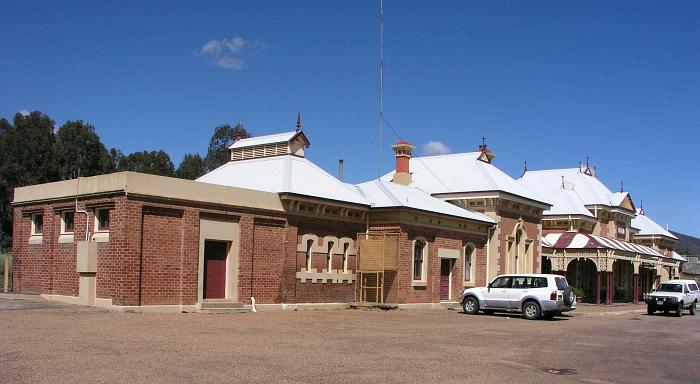 
The road-side view of the up end of the station.
