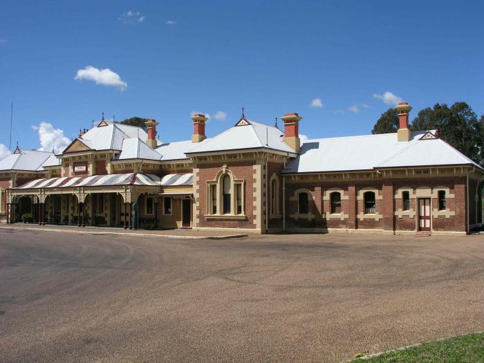 
The road-side view of the down end of the station.
