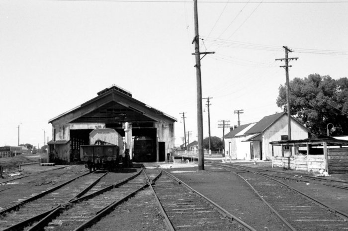 The view looking east towards the engine shed.