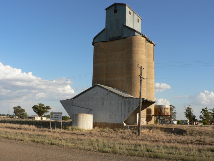 The view looking north towards the silo that is the only structure still present.