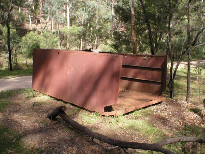 The remnants of the tender of one of the Shay locomotives.