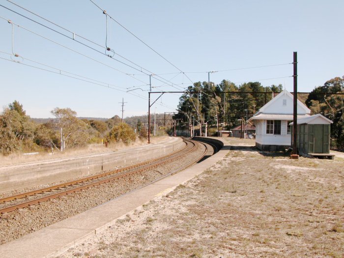 The view looking west along the platform.