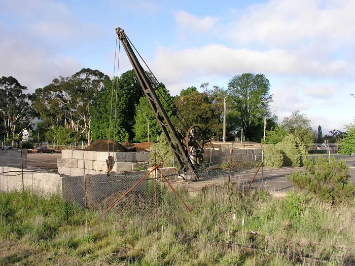 
The jib crane is still present in the yard.
