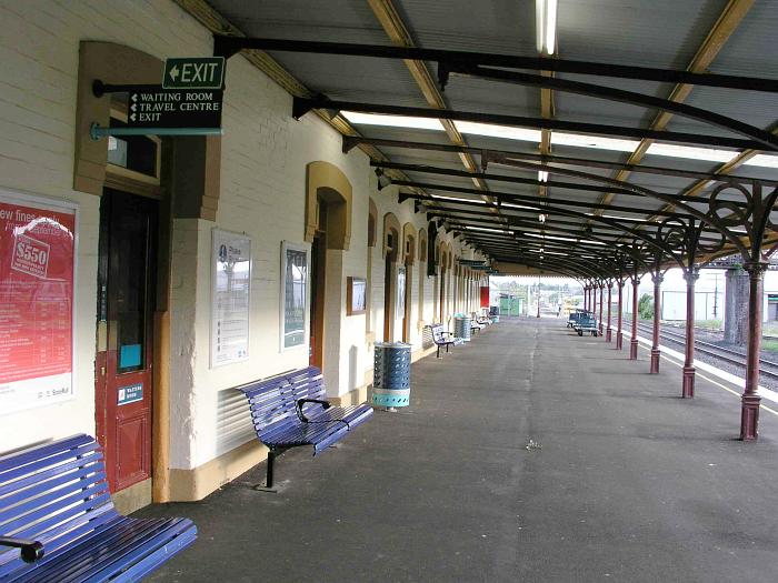 
The view looking down along the main platform.
