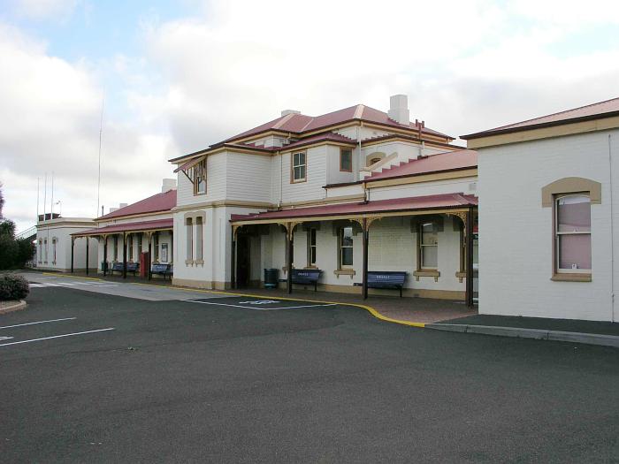 
A view of the station from the road-side.
